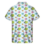 Cartoon Fish Pattern Print Men's Short Sleeve Shirt