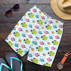 Cartoon Fish Pattern Print Men's Shorts