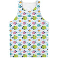Cartoon Fish Pattern Print Men's Tank Top