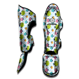 Cartoon Fish Pattern Print Muay Thai Shin Guard