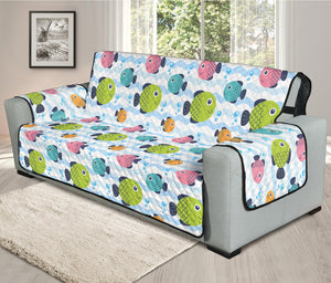 Cartoon Fish Pattern Print Oversized Sofa Protector