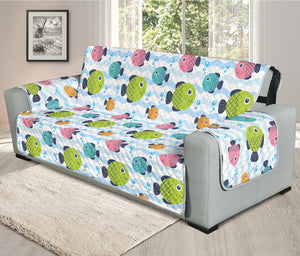 Cartoon Fish Pattern Print Oversized Sofa Protector