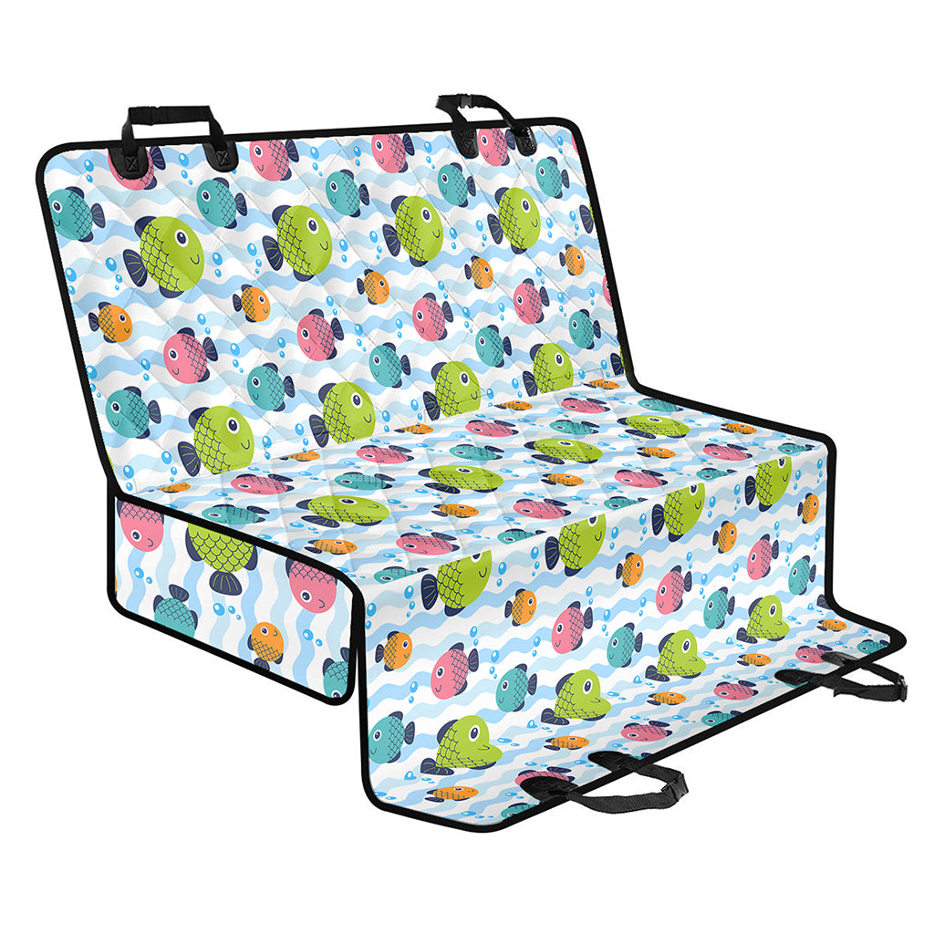 Cartoon Fish Pattern Print Pet Car Back Seat Cover