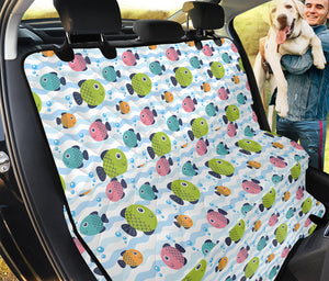 Cartoon Fish Pattern Print Pet Car Back Seat Cover