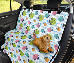 Cartoon Fish Pattern Print Pet Car Back Seat Cover