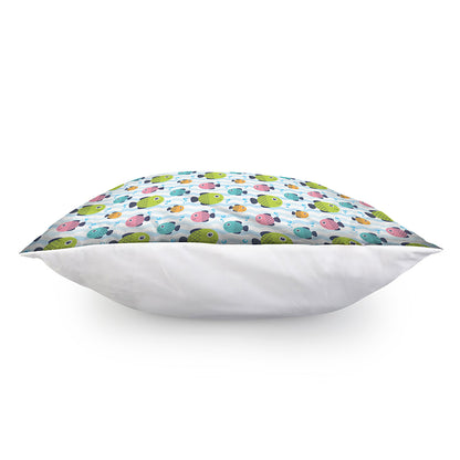 Cartoon Fish Pattern Print Pillow Cover
