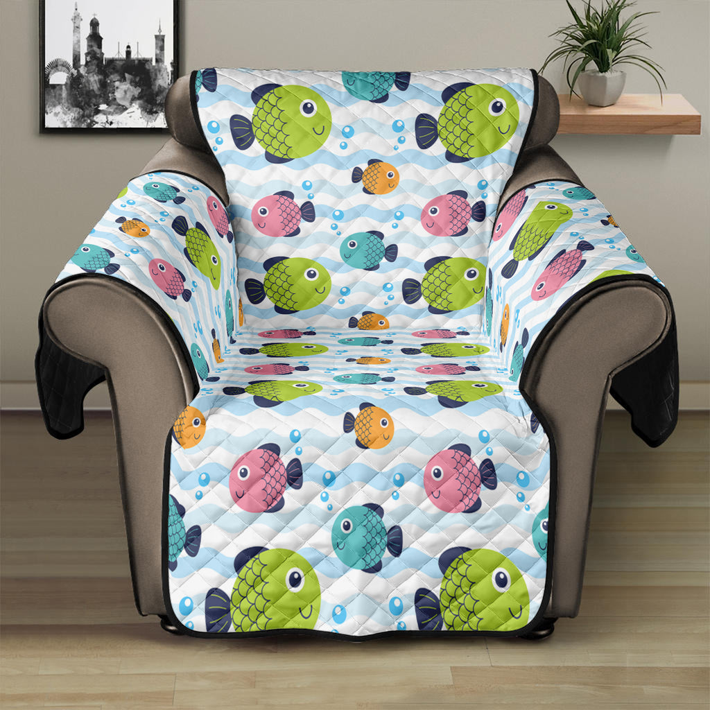 Cartoon Fish Pattern Print Recliner Protector