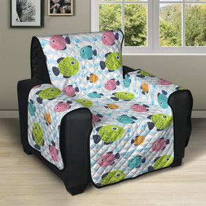 Cartoon Fish Pattern Print Recliner Protector