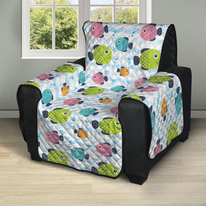 Cartoon Fish Pattern Print Recliner Protector