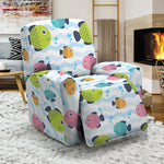 Cartoon Fish Pattern Print Recliner Slipcover