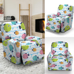 Cartoon Fish Pattern Print Recliner Slipcover