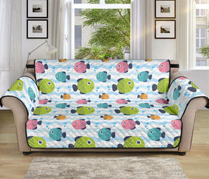 Cartoon Fish Pattern Print Sofa Protector