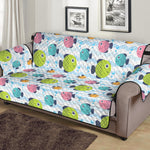 Cartoon Fish Pattern Print Sofa Protector