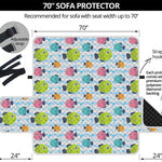 Cartoon Fish Pattern Print Sofa Protector