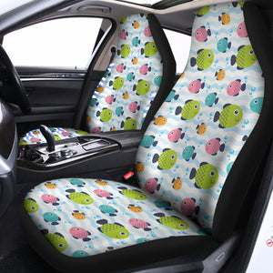 Cartoon Fish Pattern Print Universal Fit Car Seat Covers