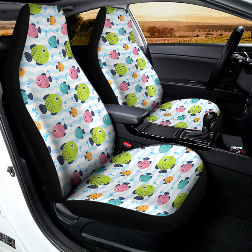 Cartoon Fish Pattern Print Universal Fit Car Seat Covers