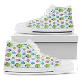 Cartoon Fish Pattern Print White High Top Sneakers