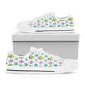 Cartoon Fish Pattern Print White Low Top Sneakers