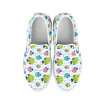 Cartoon Fish Pattern Print White Slip On Shoes