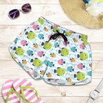 Cartoon Fish Pattern Print Women's Shorts