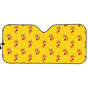 Cartoon Fox Pattern Print Car Sun Shade