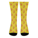 Cartoon Fox Pattern Print Crew Socks