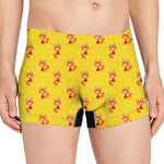 Cartoon Fox Pattern Print Men's Boxer Briefs