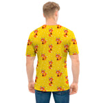Cartoon Fox Pattern Print Men's T-Shirt