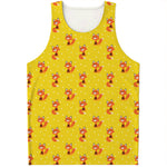Cartoon Fox Pattern Print Men's Tank Top