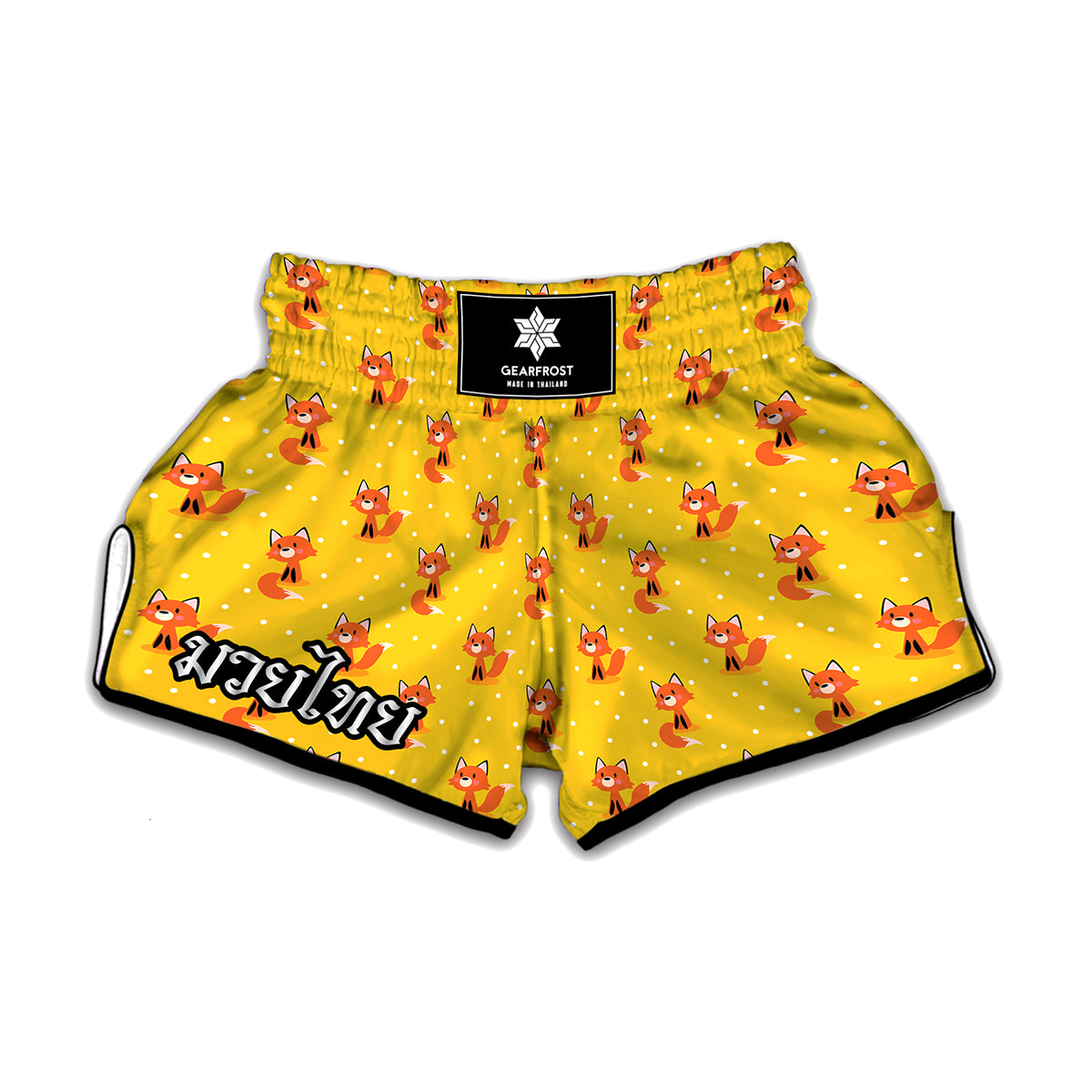 Cartoon Fox Pattern Print Muay Thai Boxing Shorts