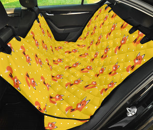 Cartoon Fox Pattern Print Pet Car Back Seat Cover