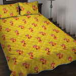 Cartoon Fox Pattern Print Quilt Bed Set