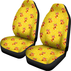 Cartoon Fox Pattern Print Universal Fit Car Seat Covers