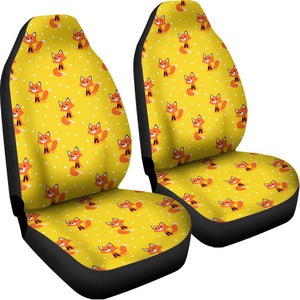 Cartoon Fox Pattern Print Universal Fit Car Seat Covers