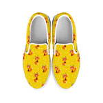 Cartoon Fox Pattern Print White Slip On Shoes