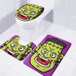 Cartoon Frankenstein Print 3 Piece Bath Mat Set