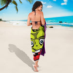 Cartoon Frankenstein Print Beach Sarong Wrap