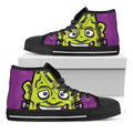 Cartoon Frankenstein Print Black High Top Sneakers