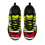 Cartoon Frankenstein Print Black Sneakers