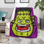 Cartoon Frankenstein Print Blanket