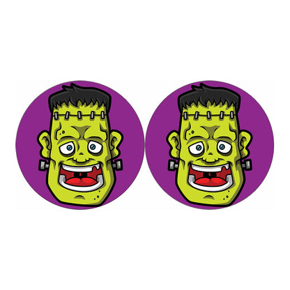Cartoon Frankenstein Print Car Coasters
