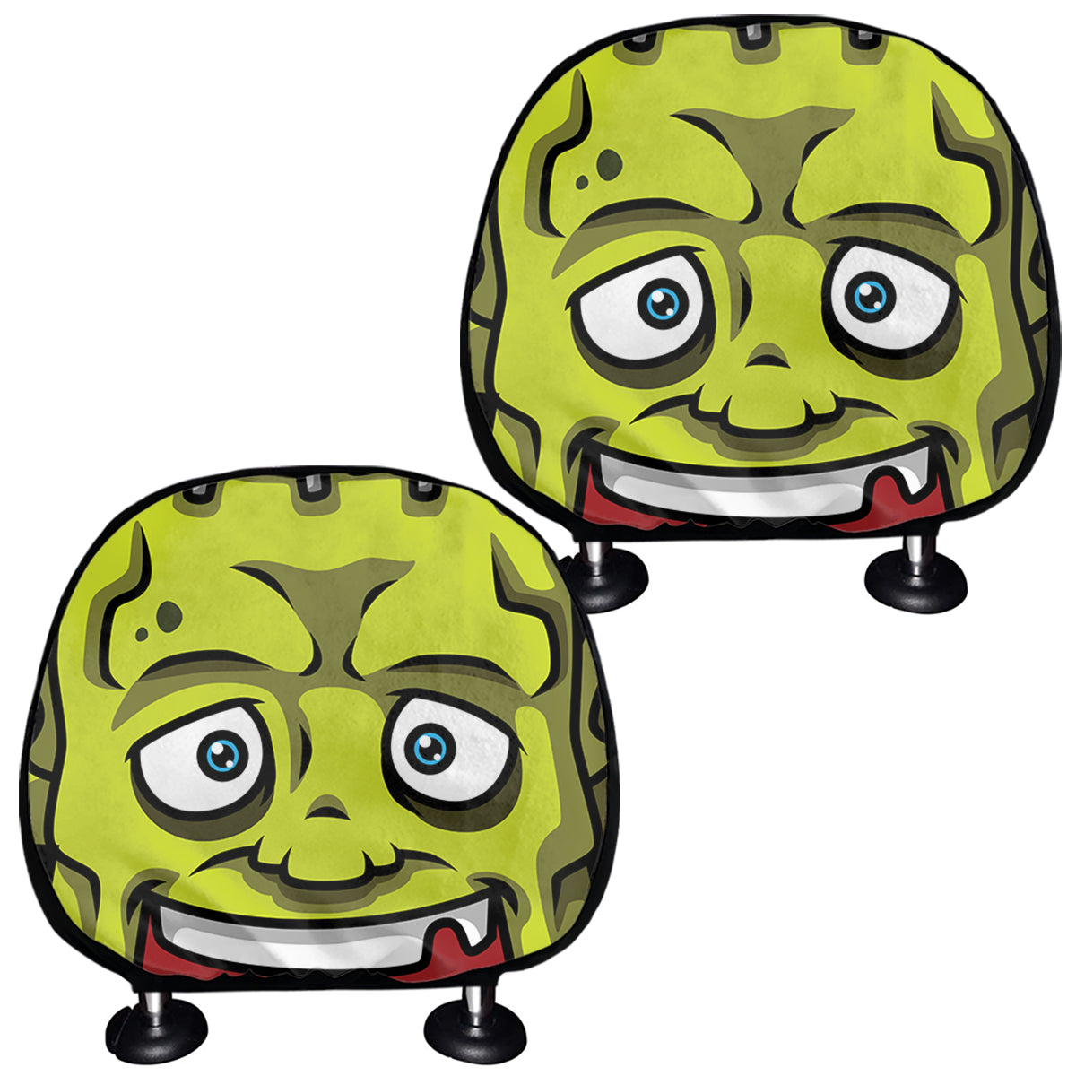 Cartoon Frankenstein Print Car Headrest Covers