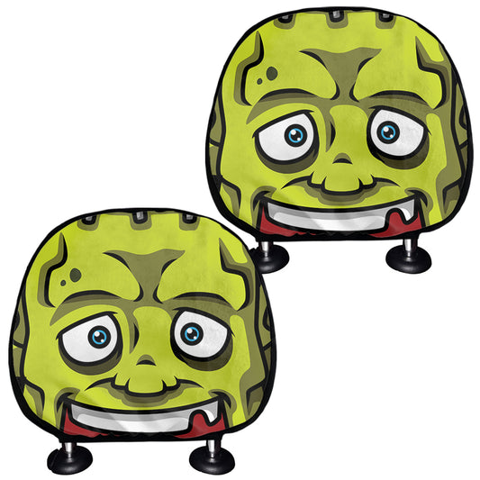 Cartoon Frankenstein Print Car Headrest Covers