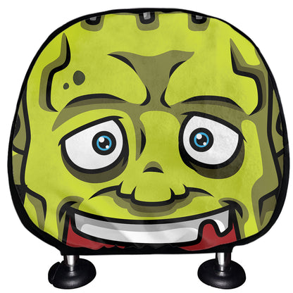 Cartoon Frankenstein Print Car Headrest Covers