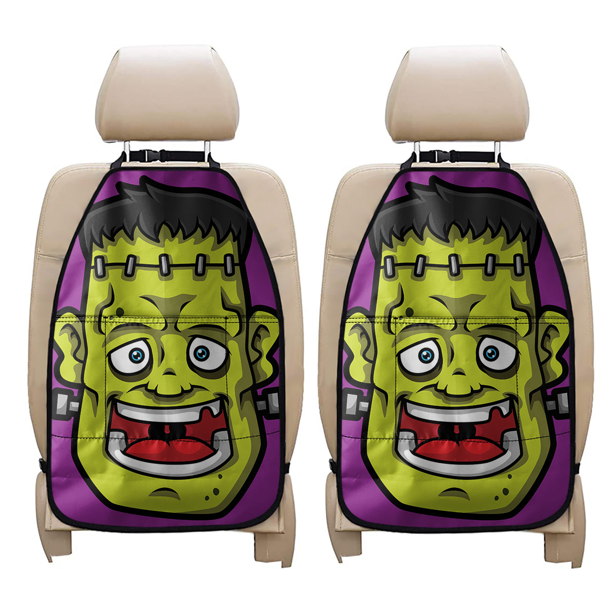Cartoon Frankenstein Print Car Seat Organizers