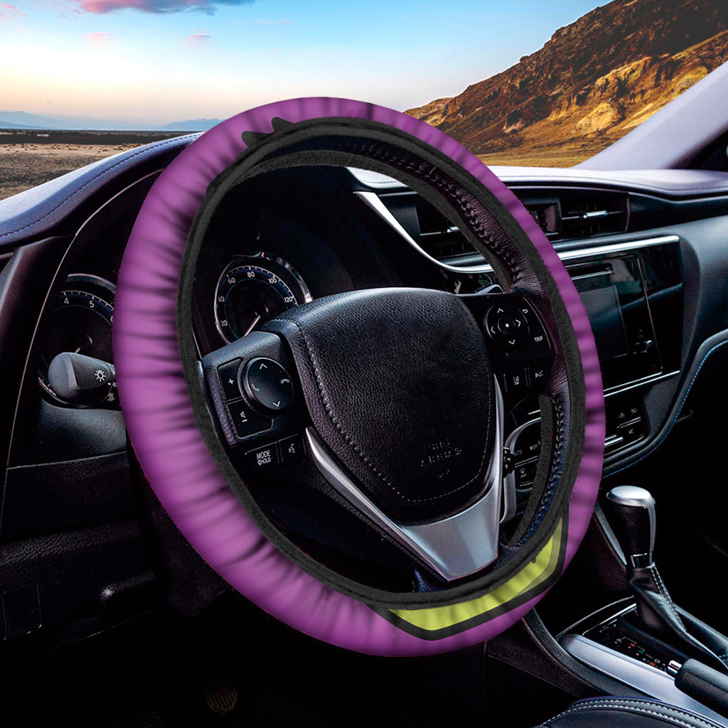 Cartoon Frankenstein Print Car Steering Wheel Cover