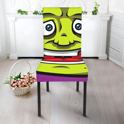 Cartoon Frankenstein Print Dining Chair Slipcover