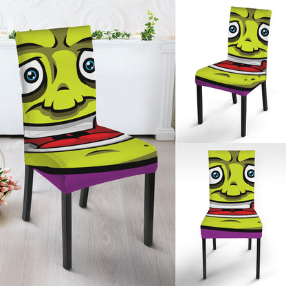 Cartoon Frankenstein Print Dining Chair Slipcover