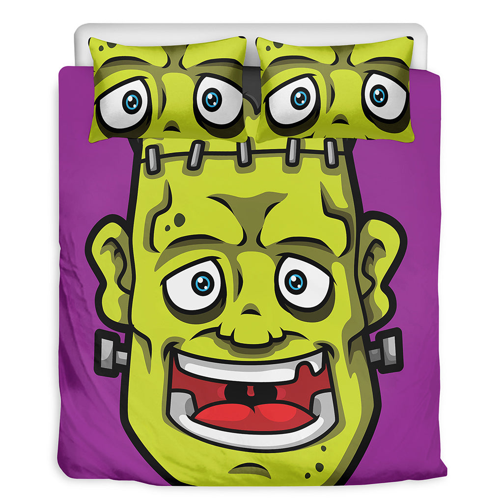 Cartoon Frankenstein Print Duvet Cover Bedding Set