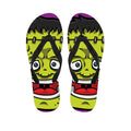Cartoon Frankenstein Print Flip Flops